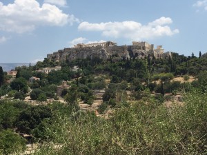 What the Acropolis looks like from the Agora of Athens