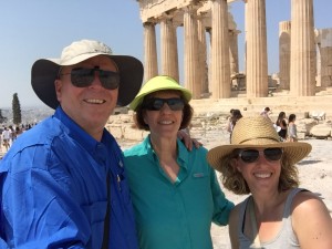 Kris and Laura and I at the Parthenon on the Acropolis