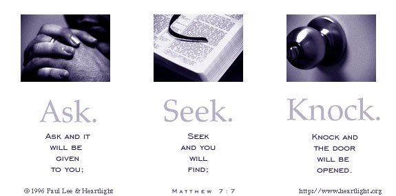 Illustration of Matthew 7:7-8