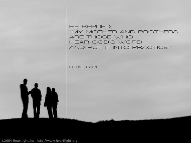 Illustration of Luke 8:21