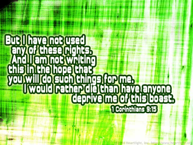 Illustration of 1 Corinthians 9:15
