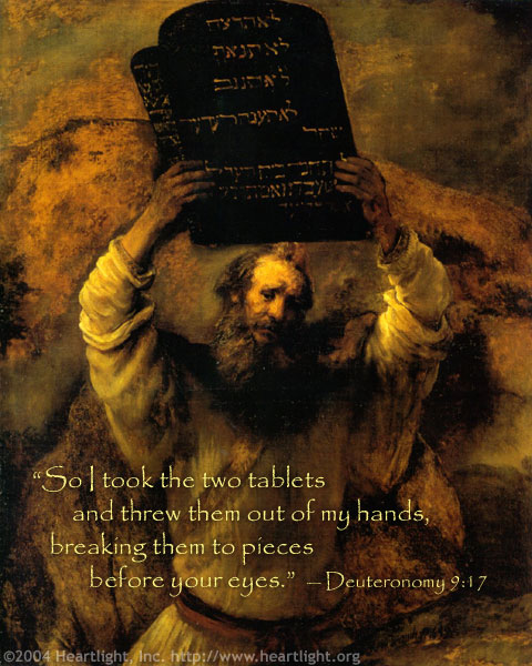 Illustration of Deuteronomy 9:17