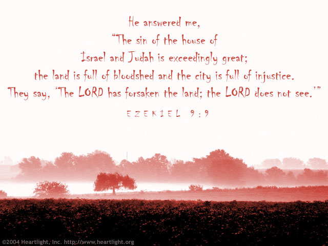 Illustration of Ezekiel 9:9