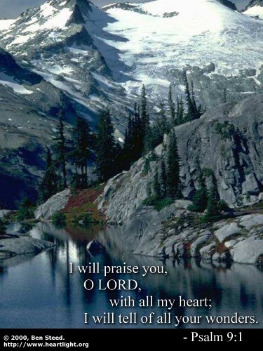 Illustration of Psalm 9:1