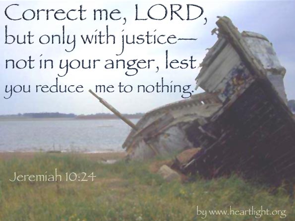 Illustration of Jeremiah 10:24