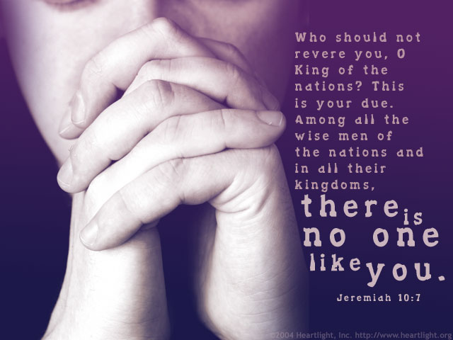 Illustration of Jeremiah 10:7