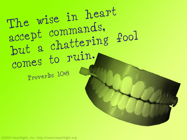 Illustration of Proverbs 10:8
