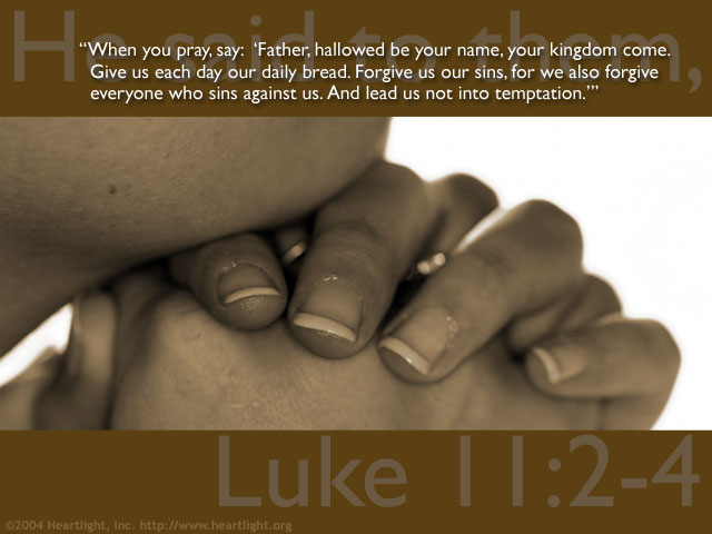 Illustration of Luke 11:2-4