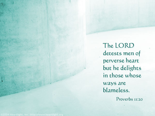 Illustration of Proverbs 11:20