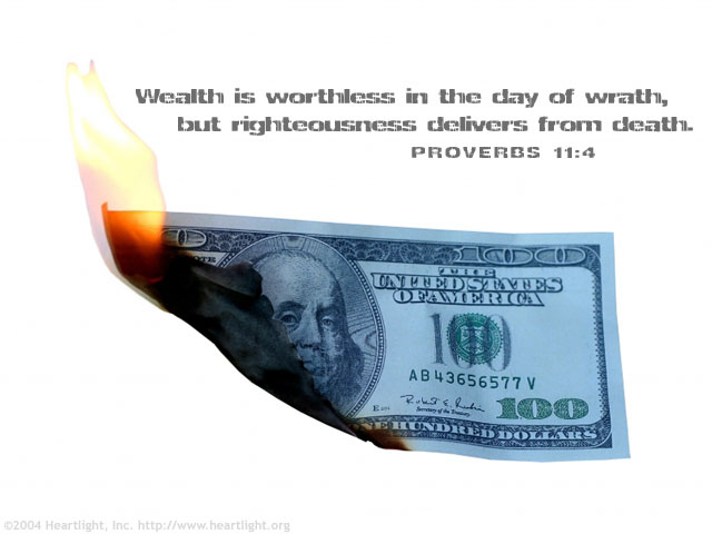 Illustration of Proverbs 11:4