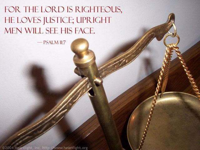 Illustration of Psalm 11:7
