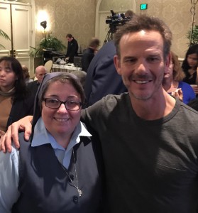 With director Peter Berg. 