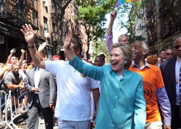 Hillary Clinton Marches in New York City Homosexual Pride Parade