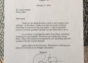 Obama writes to Abedini, praising him for his ‘unyielding faith and courage in the face of great adversity’