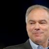 Row as Clinton’s Catholic running mate Tim Kaine appears to soften stance on abortion