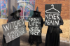 Witches Come Out to Support Planned Parenthood as Pro-Life People Protest
